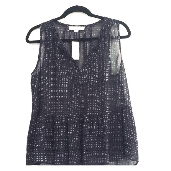 LOFT Sleeveless Purple Sheer Top - Picture 2 of 4